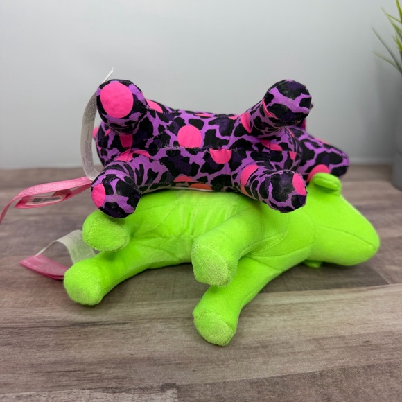 PINK Plush Dog Duo - Neon Green & Pink Leopard - Picture 8 of 9